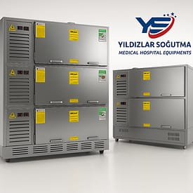 Kullanım Alanları Yıldızlar Soğutma yandan yüklemeli morg dolapları, geniş bir sektörel kullanım alanına sahiptir: • Devlet ve özel hastaneler • Üniversite ve eğitim araştırma hastaneleri • Belediye mezarlıkları, gasilhaneler • Adli tıp kurumları • Özel morg ve defin hizmeti veren işletmeler • Tıp fakülteleri ve anatomi laboratuvarları • Araştırma merkezleri ve eğitim kurumları Yandan yüklemeli yapı, cenaze taşıma arabası ve sedye sistemleriyle uyumlu olduğundan, personel iş yükünü azaltır, işlemleri hızlandırır ve ergonomik çalışma imkânı sunar.